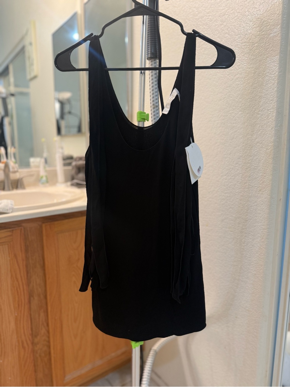 CHLOE Crepe Top FR36 US4 UK8 S Black Straps Sleeveless Made in Italy
